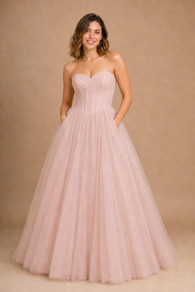 Pink Ball Gown AI outfit example