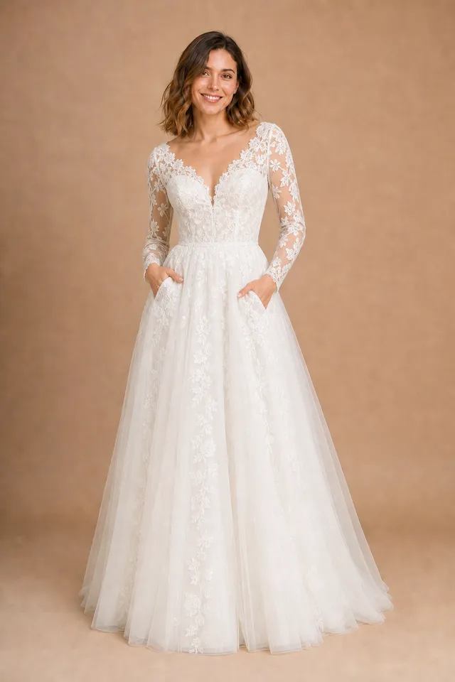 Lace Wedding Gown AI outfit example